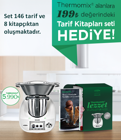 Thermomıx Alanlara 199 TL Değerindeki Tarif Kitapları Seti Hediye Thermomıx Alanlara 199 TL Değerindeki Tarif Kitapları Seti Hediye